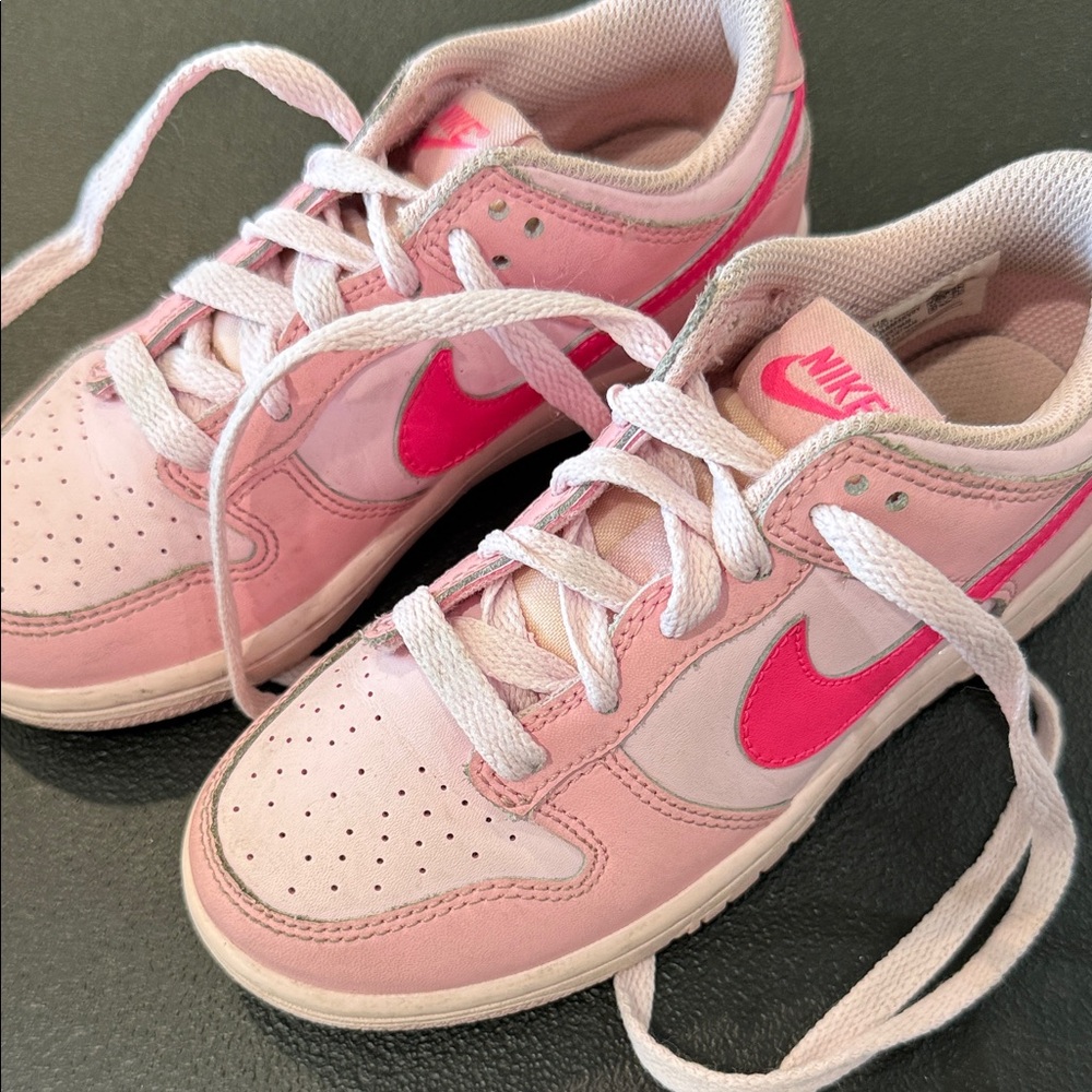 Nike Kids Light Pink and Hot Pink Sneakers